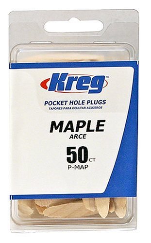 Kreg P-MAP Solid Wood Pocket Hole Plug Maple, 50Ct