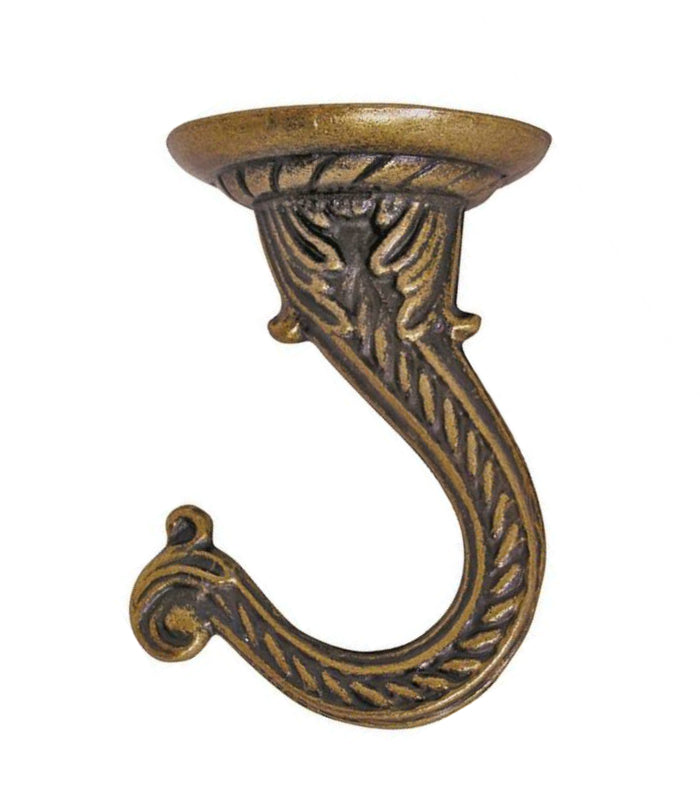 Landscapers Select GB0073L Ceiling Hook, Antique Brass, 2.5 in