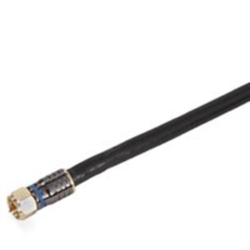 Zenith VQ301206B Quad Shield Coaxial Cable, 12&#039;, Black
