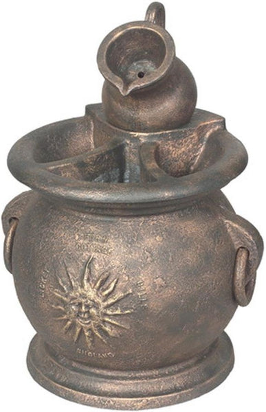 Little Giant 566763 Copper Kettle Classical Fountain With Planter