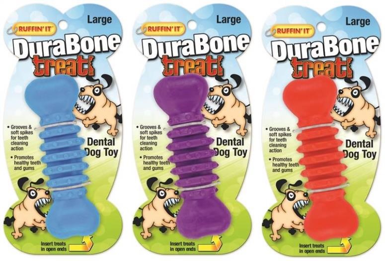 Ruffin&#039; It 80505 Dura-Bone Rubber Dental Toy, Large