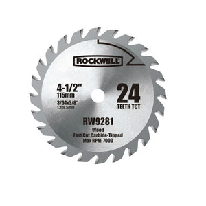Rockwell RW9281 Carbide Tipped Saw Blade, 4-1/2", 24 Teeth