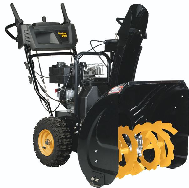 Poulan Pro PR241 Dual Stage Electric Start Snow Thrower, 24", 280cc