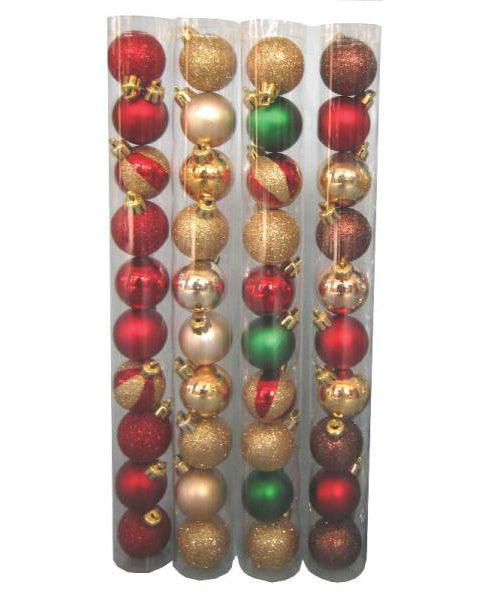 Holiday Basix PTC-11750 Christmas Ornament, 10 Piece Tube