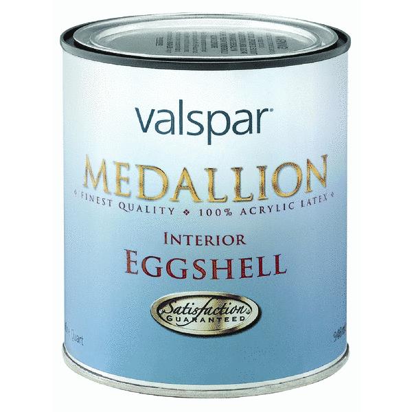 Valspar 27-4400 Medallion Interior Acrylic Latex Eggshell, White, 1 Qt