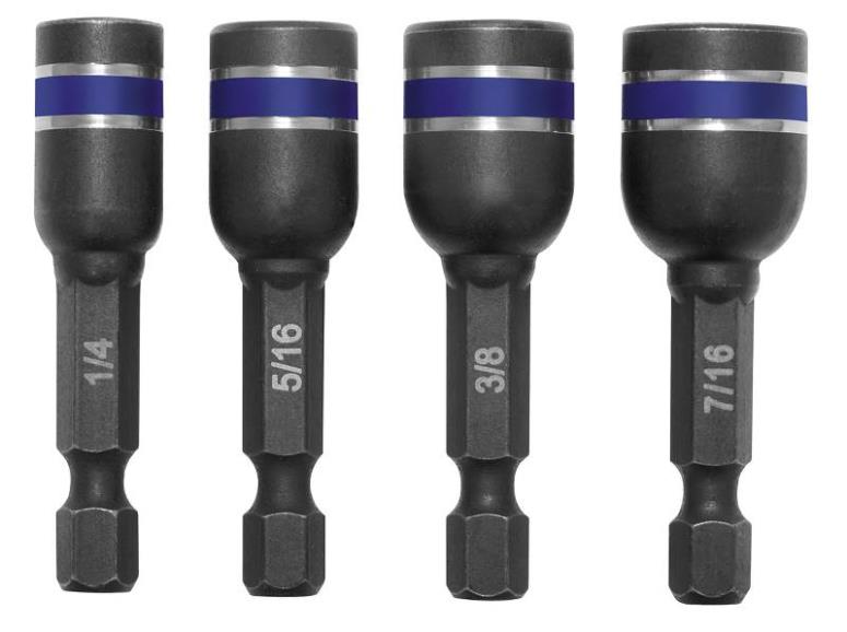 Irwin 1837530 Impact Magnetic Nutsetters Set, 4 Piece, 1-7/8"