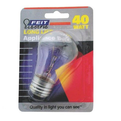Feit Electric BP40A15/CL Incandescent Appliance Bulb, 40 Watts, 120 Volt