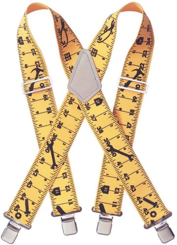 CLC 110RUL Heavy-Duty Elastic Suspenders, Ruler Pattern