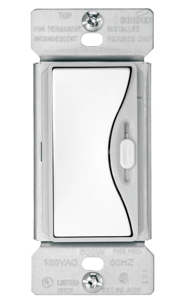Cooper Wiring 9530WS Aspire Slide Dimmer with Preset, White Satin