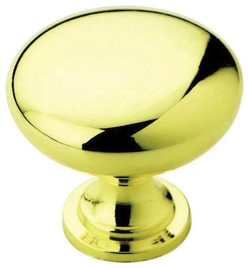 Amerock 1875405 Allison Round Cabinet Knob, Polished Brass, 1-1/4"