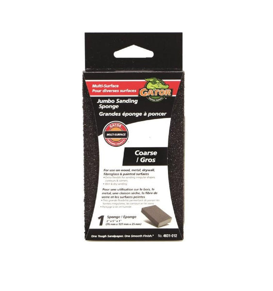 Gator 4631-012 Multi-Surface Waterproof Sanding Sponge, 3" X 5" X 1"