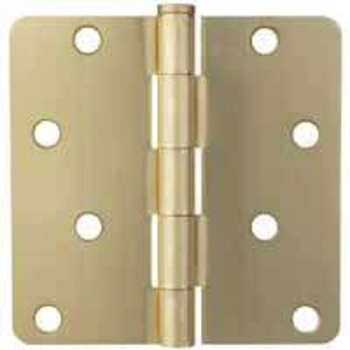 Mintcraft BH-BR413L Corner Door Hinge Rad 4"X4" Satin Brass