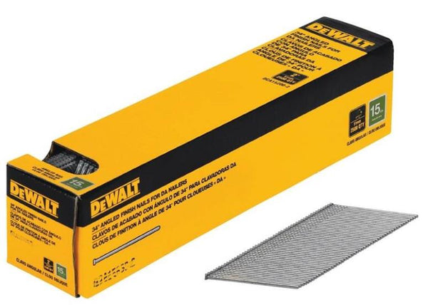 DeWalt DCA15250-2 15-Gauge DA Angled Finish Nails, 2-1/2"