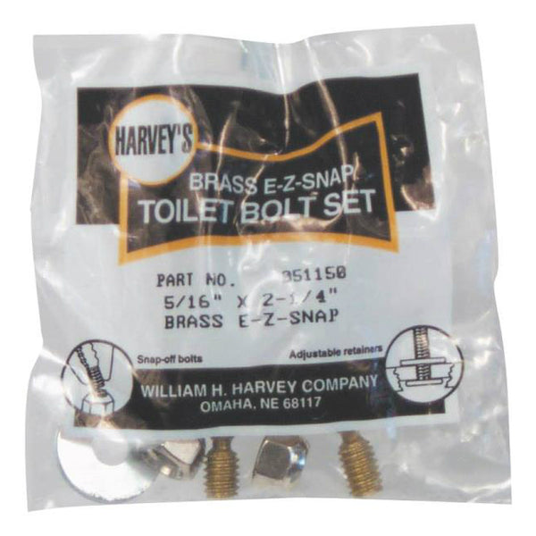 Harvey 051150 Toilet Bolt Set, 5/16"x 2-1/4"