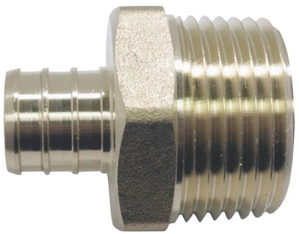 Apollo Valves APXMA341 PEX Male Adapter, Brass, 3/4" x 1"
