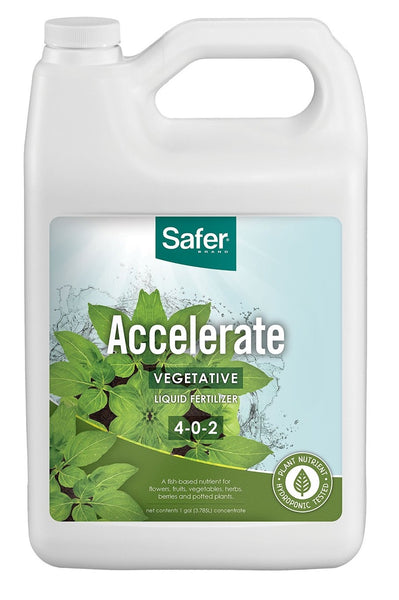 Safer N213 Accelerate Hydroponic Liquid Fertilizer Concentrate, 1 gallon