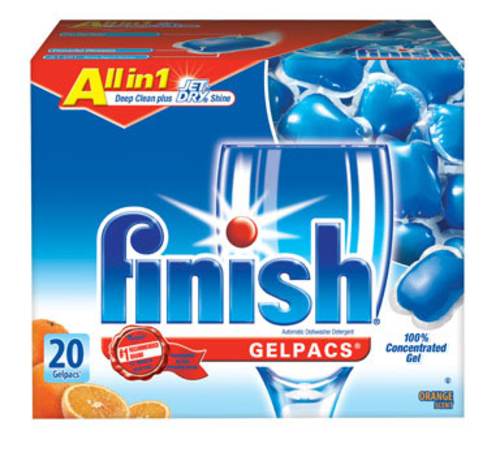 Finish 5170076491 All-In-One Dishwasher Gel Pacs, Orange