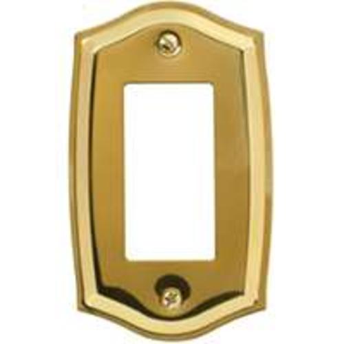 Amertac 76RBR Sonoma 1 Rocker-GFCI Wallplate, Polished Brass