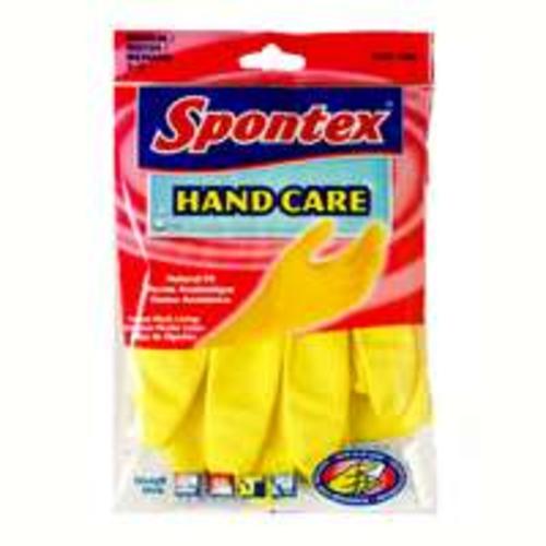 Spontex 69982 Hand Care Medium Latex Glove, Yellow