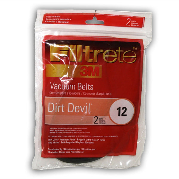 Eureka 65012-12 Filtrete Dirt Devil Style 12 Belt