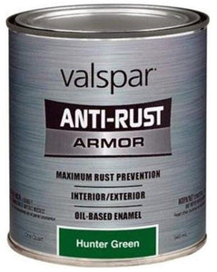 Valspar 044.0021844.005 Hunter Green Anti-rust Enamel, Quart