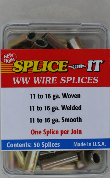 New Farm WW5 Wire Fence Splice-IT, 50/Pack, 16 Gauge