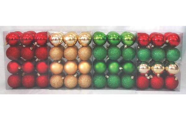 Holiday Basix C-130366 Christmas Ornaments, 70mm, 24-Piece