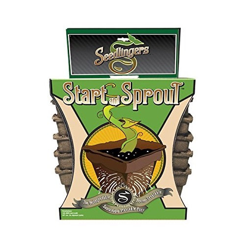 Seedlingers SSP-S-412 Start & Sprout Pot, 4 Square