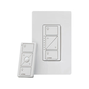 Lutron P-PKG1W-WH-R Caseta Wireless Smart Lighting Dimmer Switch and Remote Kit, White