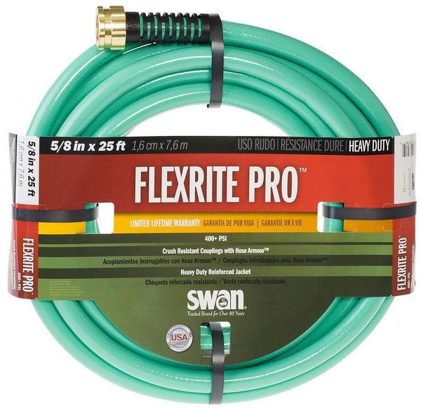 Swan FXP58025 FlexRITE Pro Heavy Duty Water Hose, 5/8" Dia x 25&#039; L
