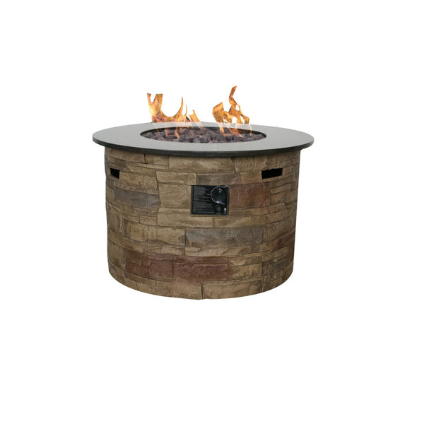 Seasonal Trends 52074 Round Gas Fire Table, 36"