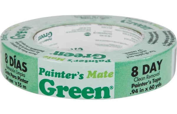 Painter&#039;s Mate Green 671372 8-Day Painting Tape, 0.94" x 60 Yard