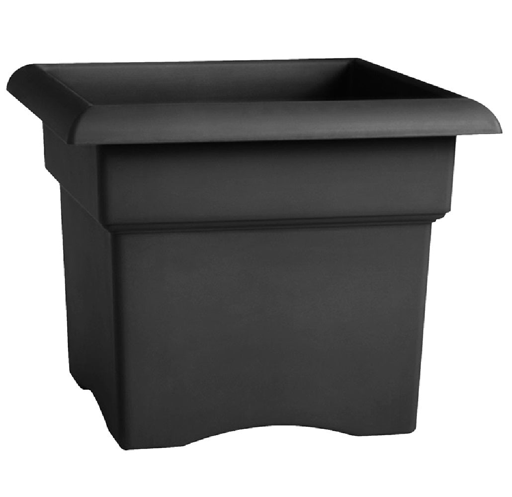 Bloem 57914 Veranda Square Box Planter, Black, 14 Inch