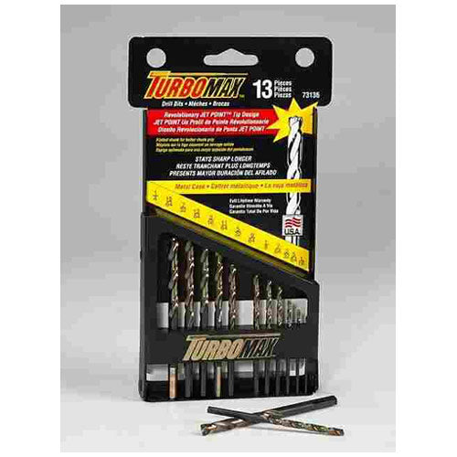 Irwin 73136 Turbomax 13 Pc. High Spped Steel Drill Bit Set