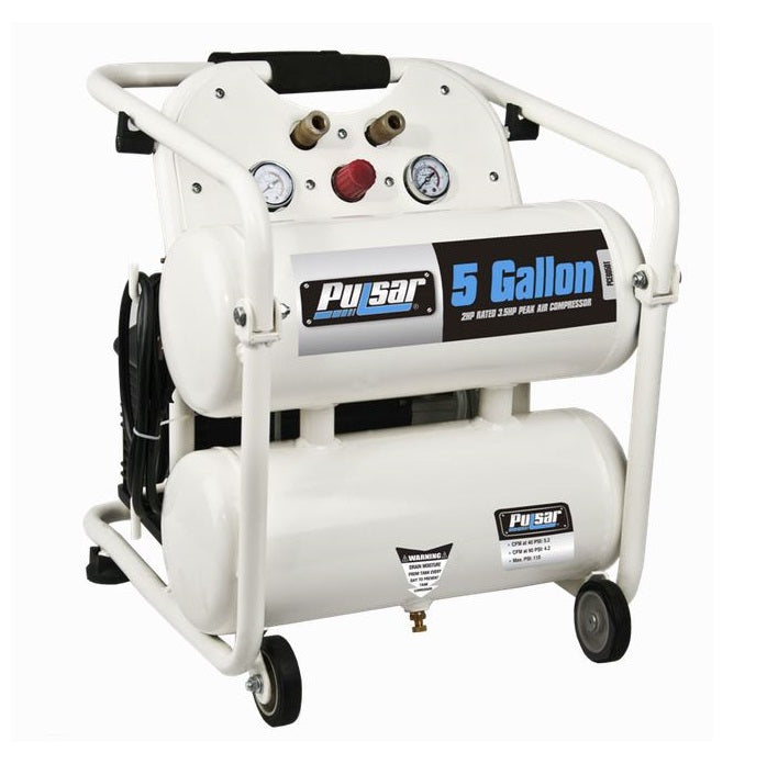 Pulsar PCE6050T Twin Tank Air Compressor, 5 Gallon, 3.5 HP