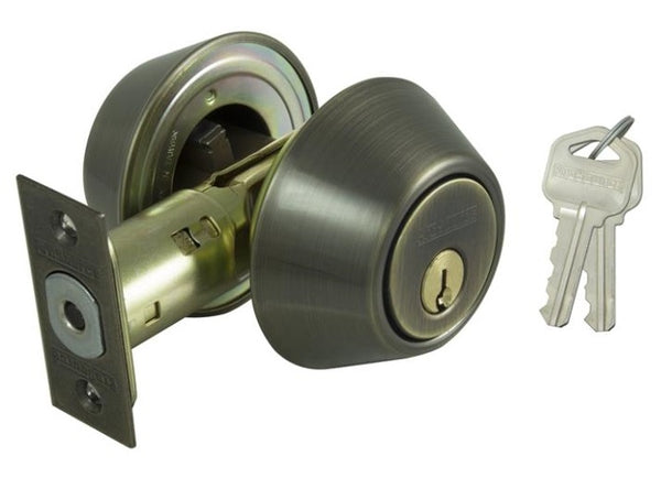 ProSource DB82V-PS 6-Way Adjustable deadbolt, KA3, Antique Brass