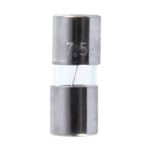 Jandorf 60619 AGA Series Fast-Acting Glass Tube Fuse, 7.5 Amp