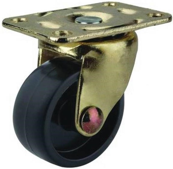 Prosource JC-B10-PS Swivel Casters, 1-5/8", Bright Brass, 4/Pack