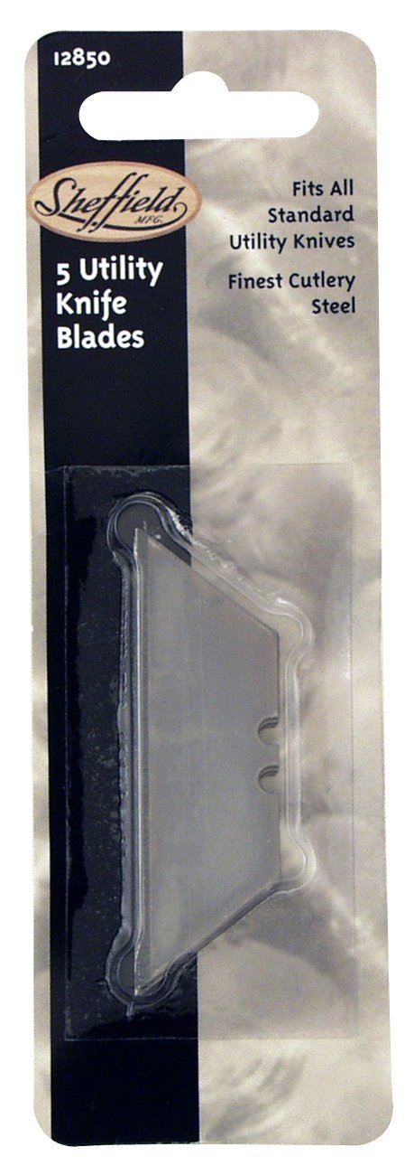 Sheffield 12850 Heavy Duty Utility Knife Blade, 5/Pack