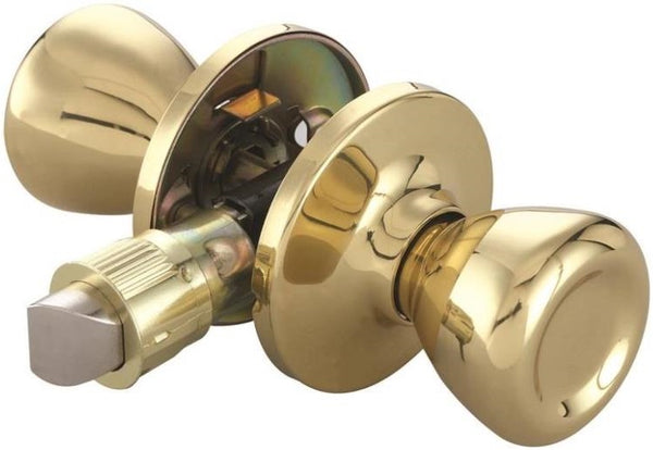 Prosource T-5764PB-PS Mobile Home Passage Knob Lockset, Polished Brass