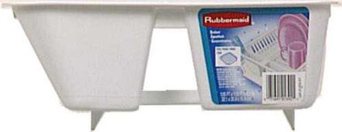 Rubbermaid 6049-AR WHT Twin Sink Dish Drainer, 12-1/2" 14" x 4-1/2", White