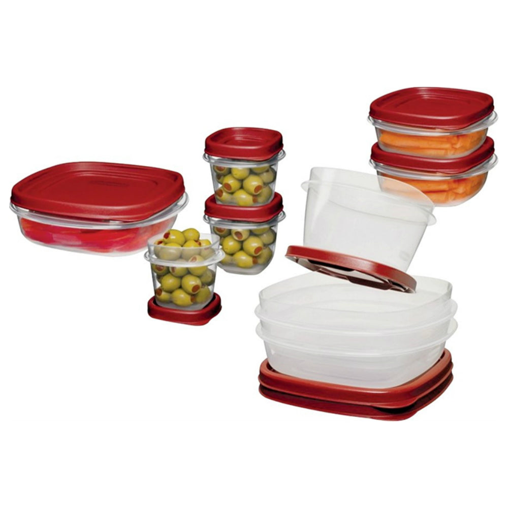 Rubbermaid 2066483 Food Storage Container Set, Plastic, 18 Piece