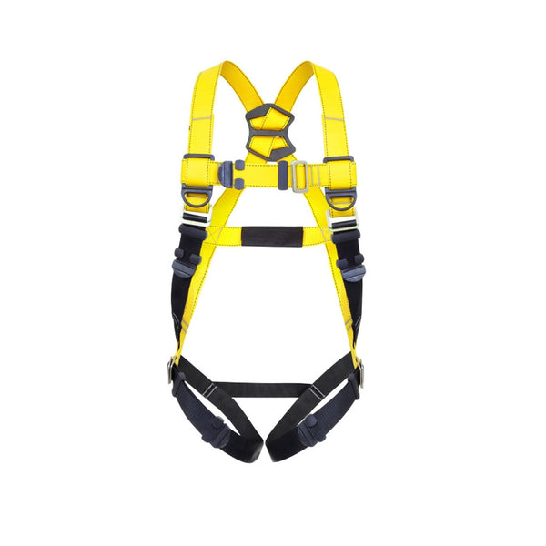 Guardian Fall Protection 37001 Full Body Harness, Black/Yellow