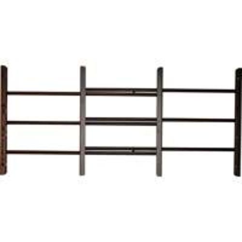Grisham 93911 Window Guard, Black, Horizontal, Adjuatable, 3Bar