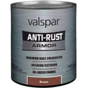 Valspar 044.0021833.005 Anti Rust Enamel, 1 Quart, Brown