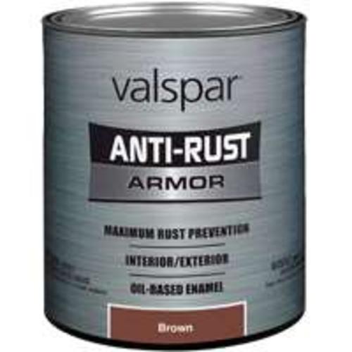 Valspar 044.0021833.005 Anti Rust Enamel, 1 Quart, Brown