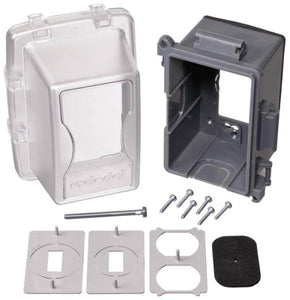 Red Dot CKPM Extra Duty Non-Metallic Weatherproof Receptacle Cover, 4-3/4", Clear