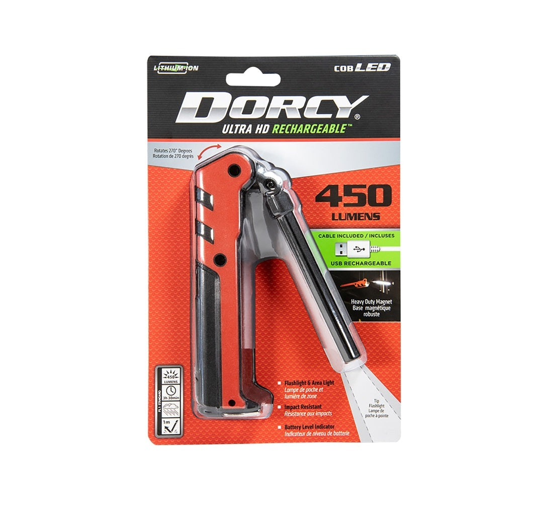 Dorcy 41-4343 450-Lumen Flex COB Rechargeable Work Light and LED Tip Inspection Flashlight