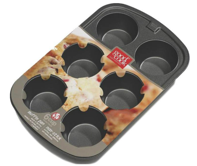 Good Cook 04030 6 Cup Muffin Pan, 2-3/4"