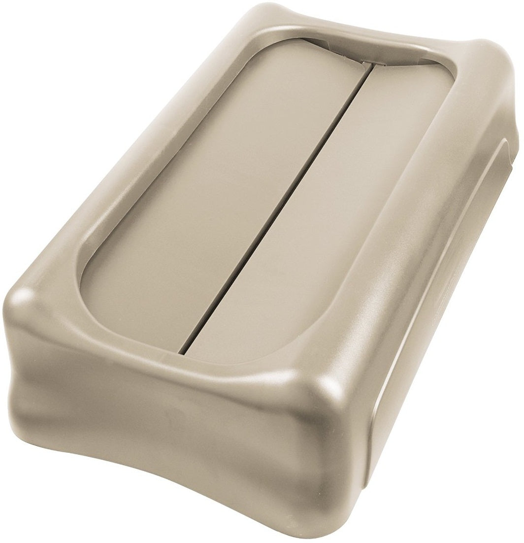 Rubbermaid FG267360BEIG Swing Top Lid For Slim Jim Waste Container, Beige